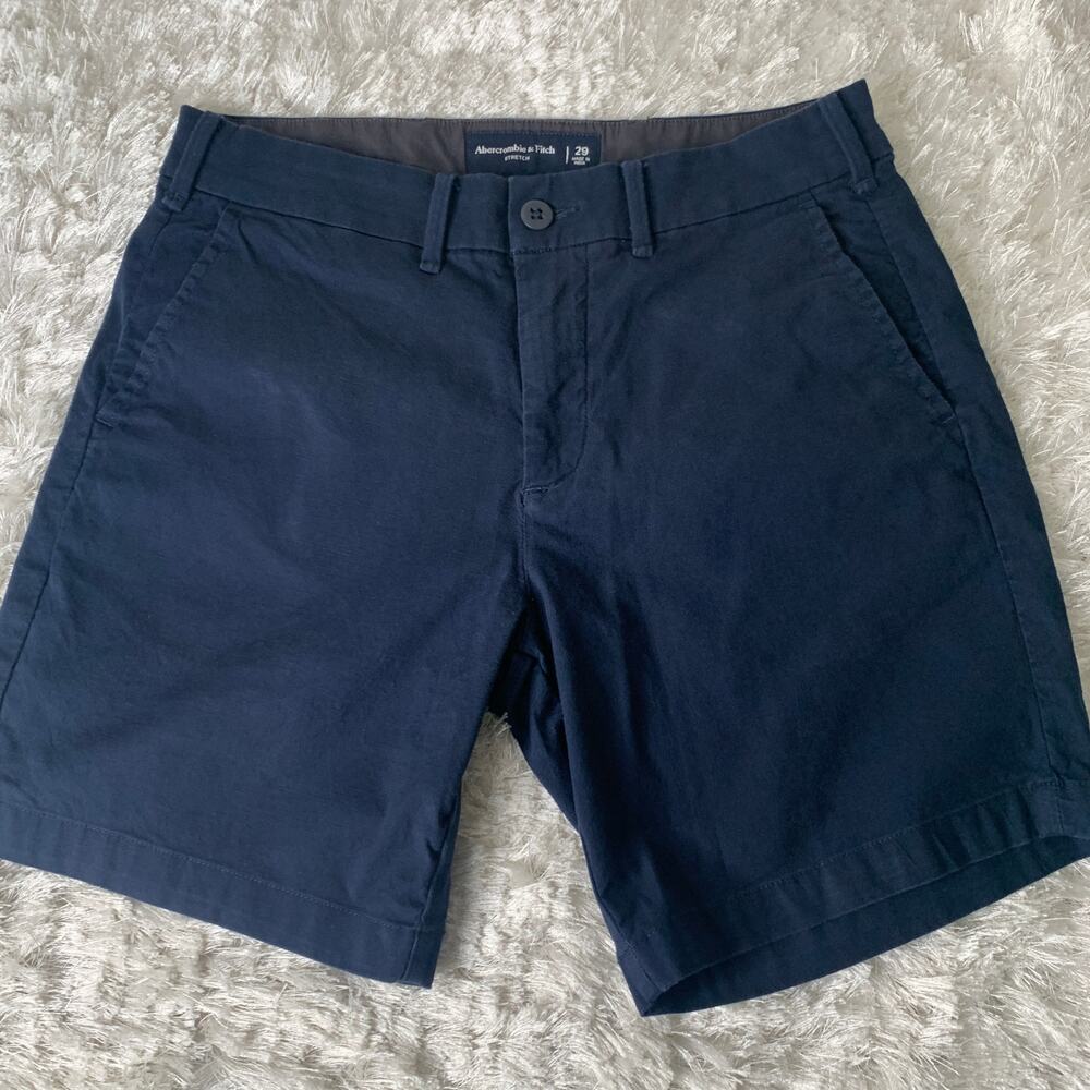 Abercrombie & Fitch Blue Stretch Cotton Bermuda Shorts Sz 29